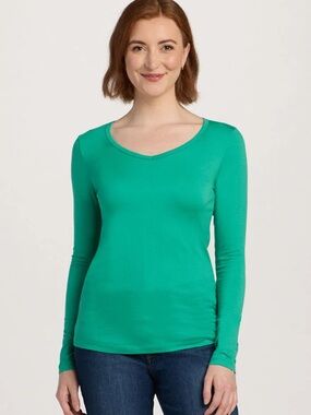 WoolX Layla Long Sleeve V-Neck Tee